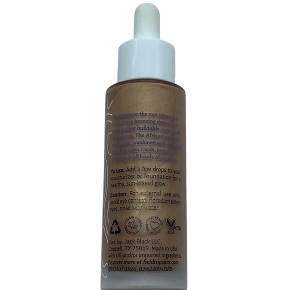 Fieldtrip Go Sunwhere Bronzing Drops Malachite Clean Vegan Skincare 1oz NEW - Picture 2 of 2